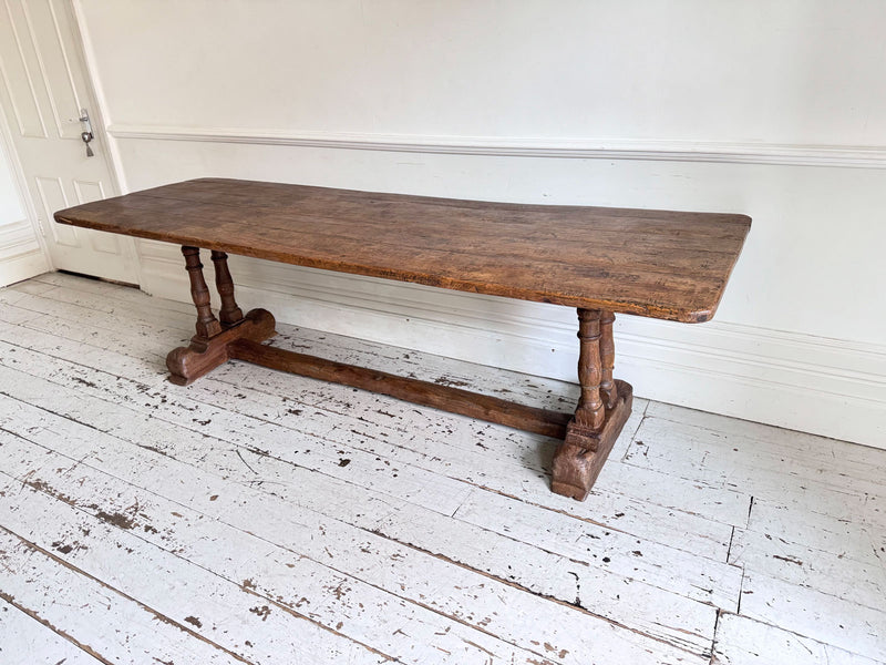 An 18th C French Elm Trestle Table