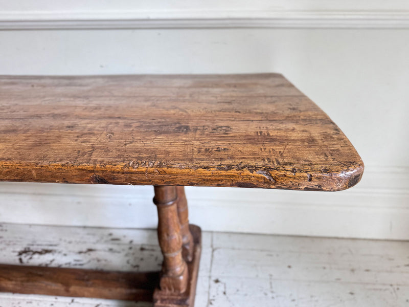 An 18th C French Elm Trestle Table