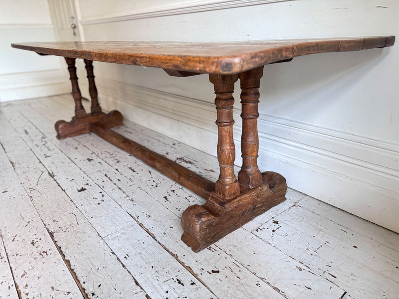 An 18th C French Elm Trestle Table