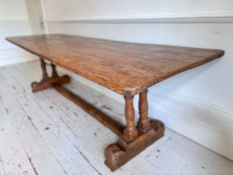 An 18th C French Elm Trestle Table