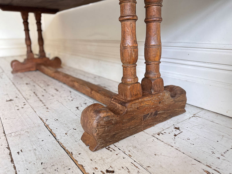 An 18th C French Elm Trestle Table