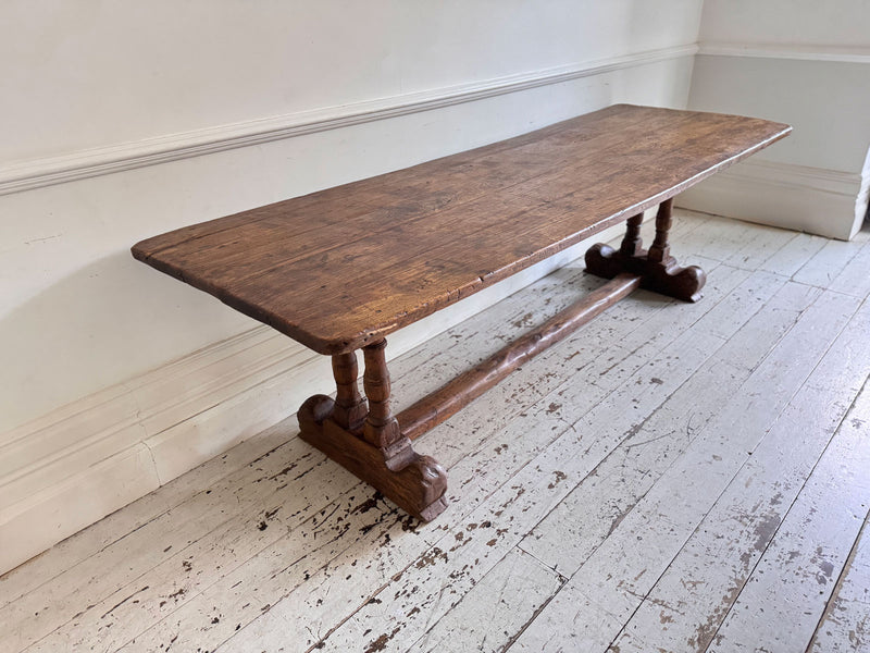 An 18th C French Elm Trestle Table