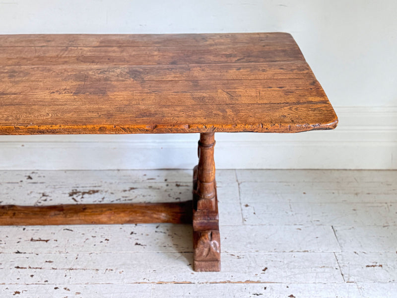 An 18th C French Elm Trestle Table