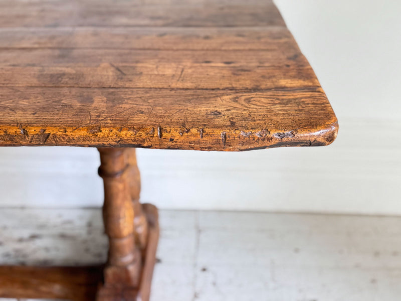 An 18th C French Elm Trestle Table