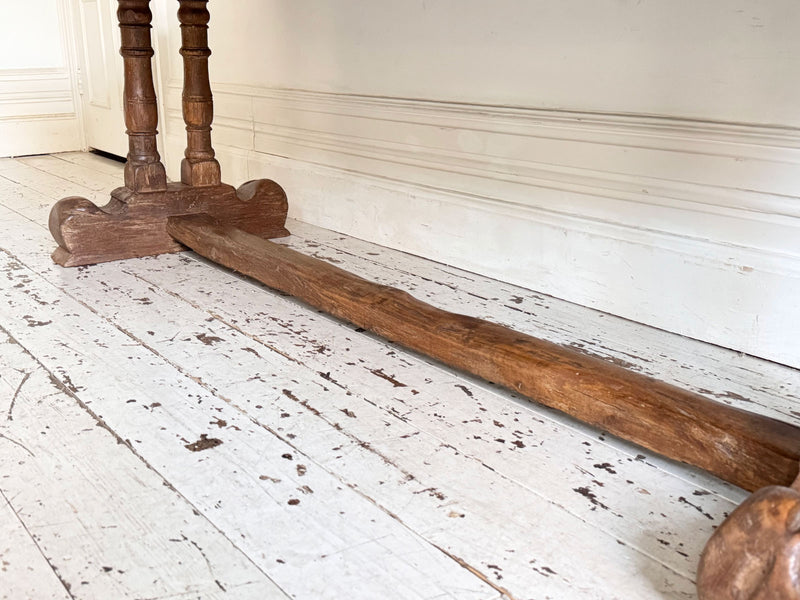 An 18th C French Elm Trestle Table