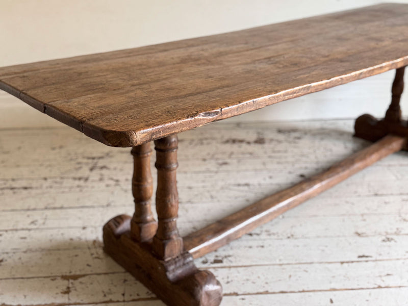 An 18th C French Elm Trestle Table