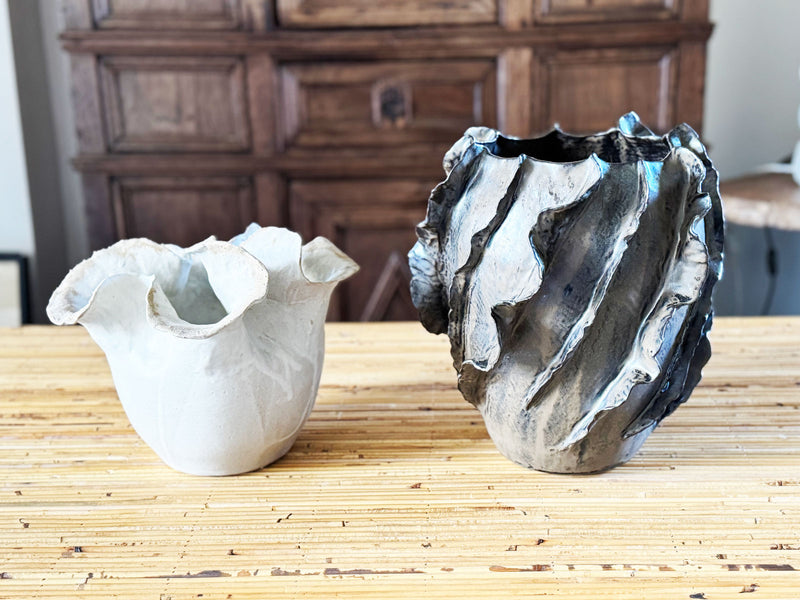 'Argent' Ceramic Vase by Anna Scholz