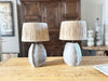 A Pair of Ceramic Crackle Lamps by Anna Scholz