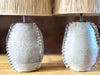 A Pair of Ceramic Crackle Lamps by Anna Scholz