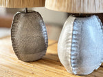 A Pair of Ceramic Crackle Lamps by Anna Scholz