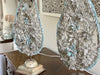 A Pair of Antique Italian Beaded Wreath Table Lights