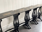 An Antique Nest of Black Lacquer Chinoiserie Tables