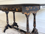 An Antique French Lacquered Chinoiserie Sofa Table