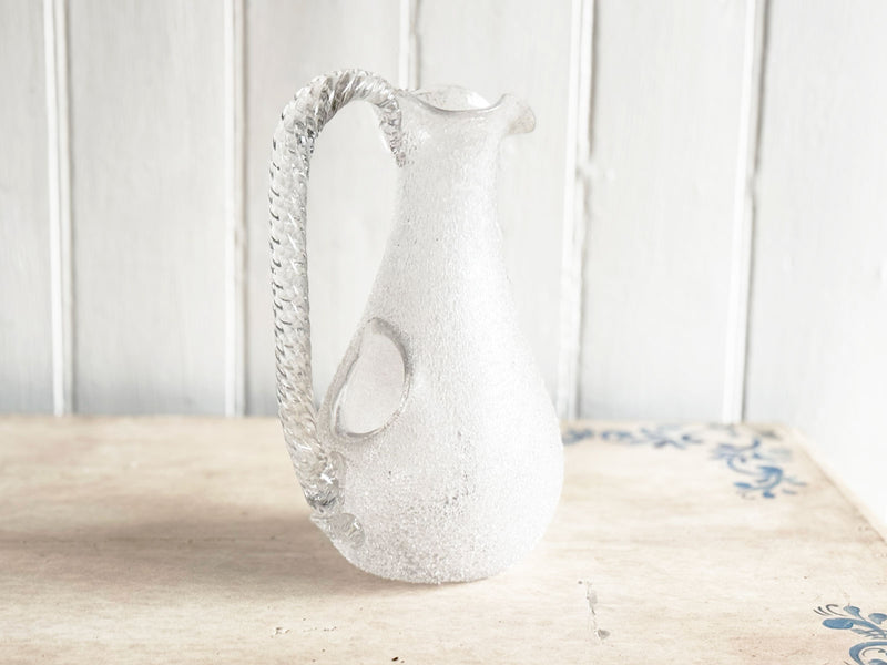 A Late 19th C Lemonade Jug with Twisted Glass Handle