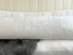 'L' Large Bolster Cushion - Antique French L Monogram on Linen L-0823