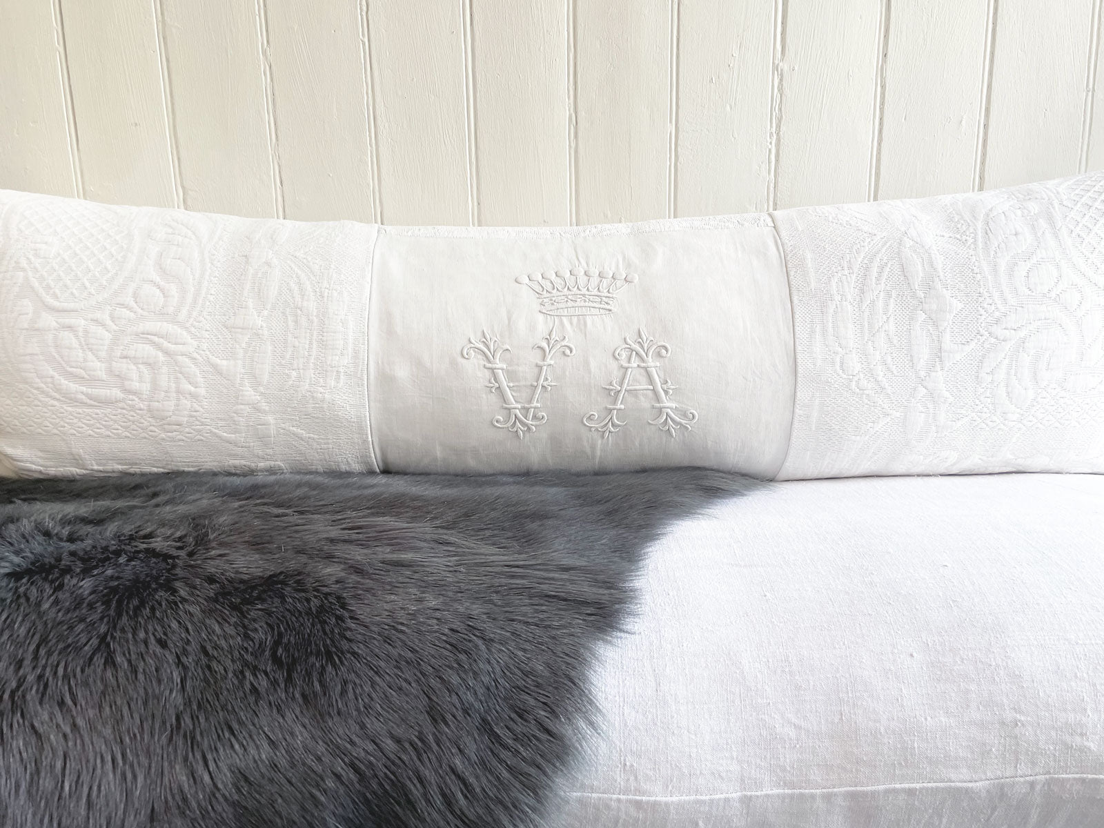 Extra Large Bolster Pillow Monogrammed Bolster Pillow Roll/ Bed