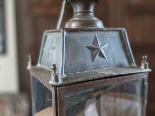 A 19th C Parisian 'Guichard & Co' Tole Wall Hanging Lantern