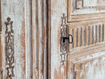 A Late 18th C Painted French Armoire with Reeded Decoration