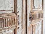 A Late 18th C Painted French Armoire with Reeded Decoration
