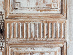 A Late 18th C Painted French Armoire with Reeded Decoration