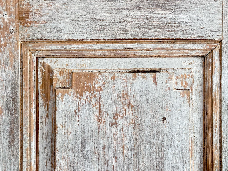 A Late 18th C Painted French Armoire with Reeded Decoration