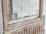 A Late 18th C Painted French Armoire with Reeded Decoration