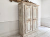 A Late 18th C Painted French Armoire with Reeded Decoration