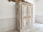 A Late 18th C Painted French Armoire with Reeded Decoration