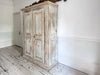 A Late 18th C Painted French Armoire with Reeded Decoration