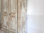 A Late 18th C Painted French Armoire with Reeded Decoration