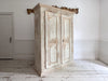A Late 18th C Painted French Armoire with Reeded Decoration
