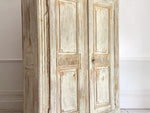 A Late 18th C Painted French Armoire with Reeded Decoration