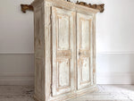 A Late 18th C Painted French Armoire with Reeded Decoration
