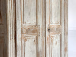 A Late 18th C Painted French Armoire with Reeded Decoration