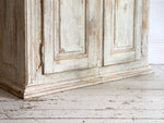 A Late 18th C Painted French Armoire with Reeded Decoration