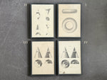 Four Antique French Monochrome Architectural Prints