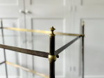 A Late 19th C French Brass Etagere with Three Adjustable Shelves