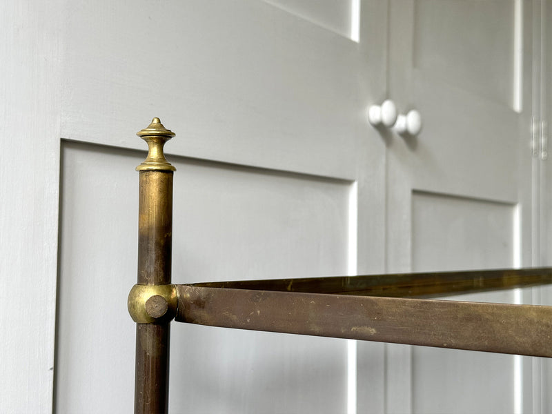 A Late 19th C French Brass Etagere with Three Adjustable Shelves