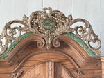 A Petite 18th C Carved Cupboard with Crest