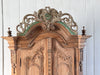A Petite 18th C Carved Cupboard with Crest
