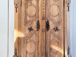 A Petite 18th C Carved Cupboard with Crest