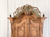 A Petite 18th C Carved Cupboard with Crest