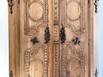 A Petite 18th C Carved Cupboard with Crest