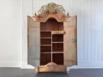A Petite 18th C Carved Cupboard with Crest