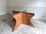 A Huge Circular Estate Made Cedar Wood Dining Table