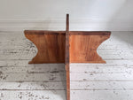 A Huge Circular Estate Made Cedar Wood Dining Table