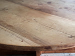 A Huge Circular Estate Made Cedar Wood Dining Table