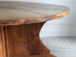 A Huge Circular Estate Made Cedar Wood Dining Table
