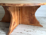 A Huge Circular Estate Made Cedar Wood Dining Table
