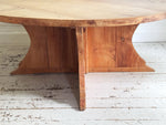 A Huge Circular Estate Made Cedar Wood Dining Table